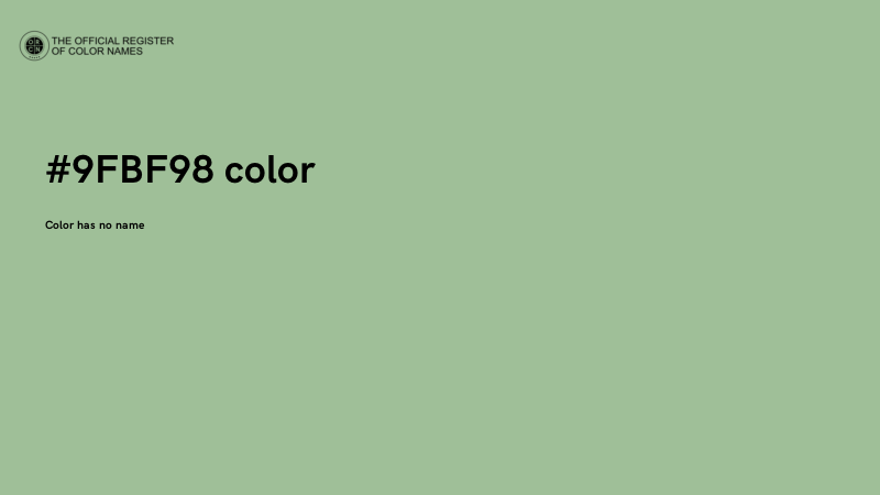 #9FBF98 color image