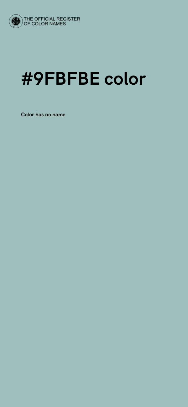 #9FBFBE color image