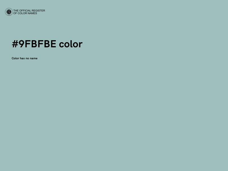 #9FBFBE color image