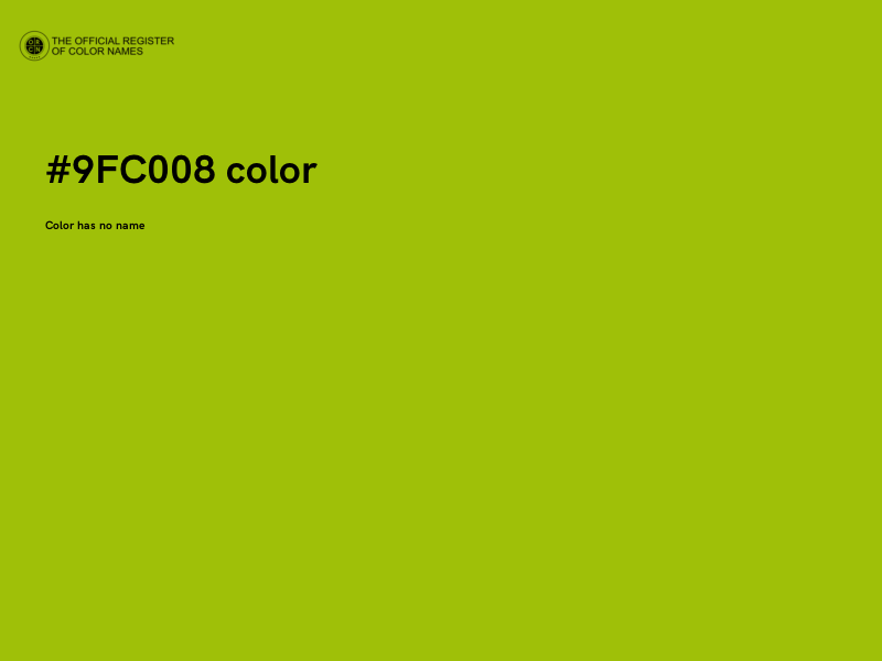 #9FC008 color image
