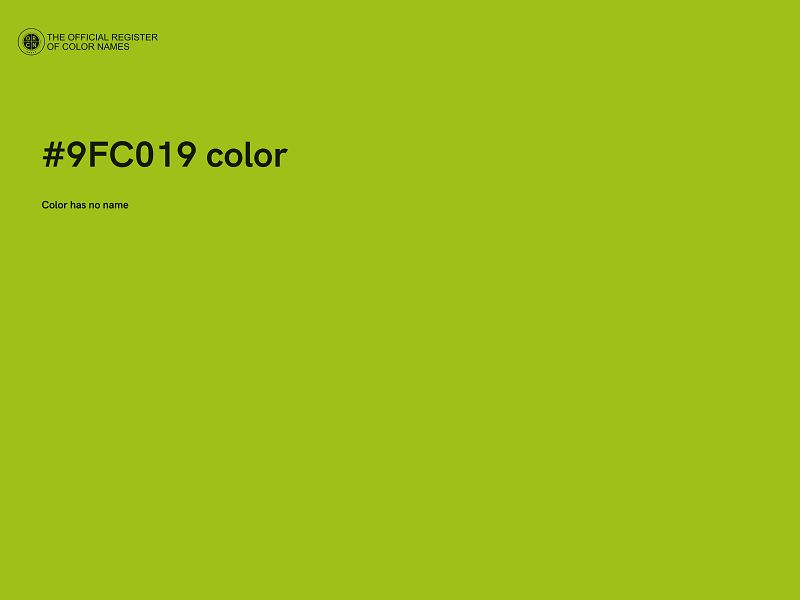 #9FC019 color image