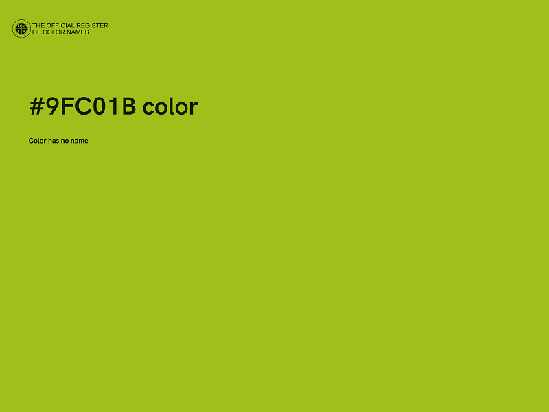 #9FC01B color image