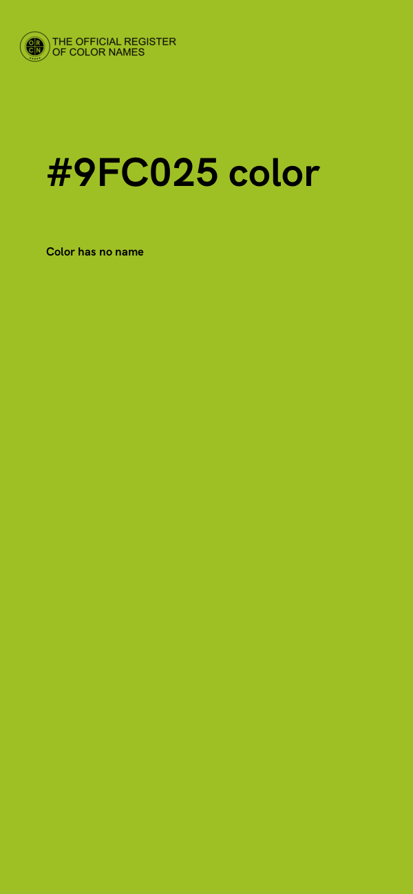 #9FC025 color image