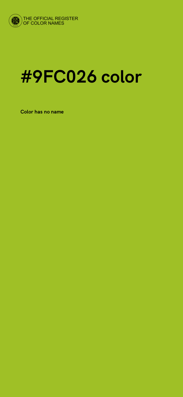 #9FC026 color image