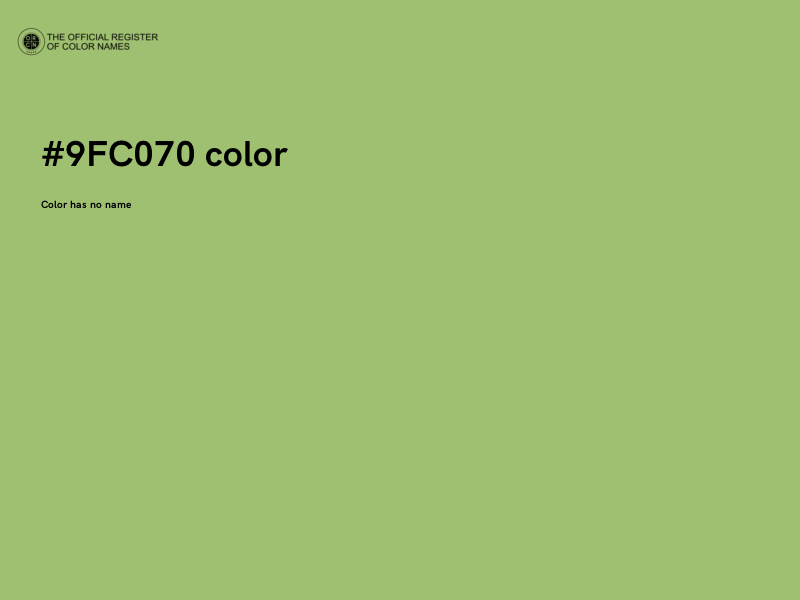 #9FC070 color image