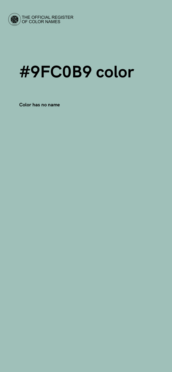 #9FC0B9 color image