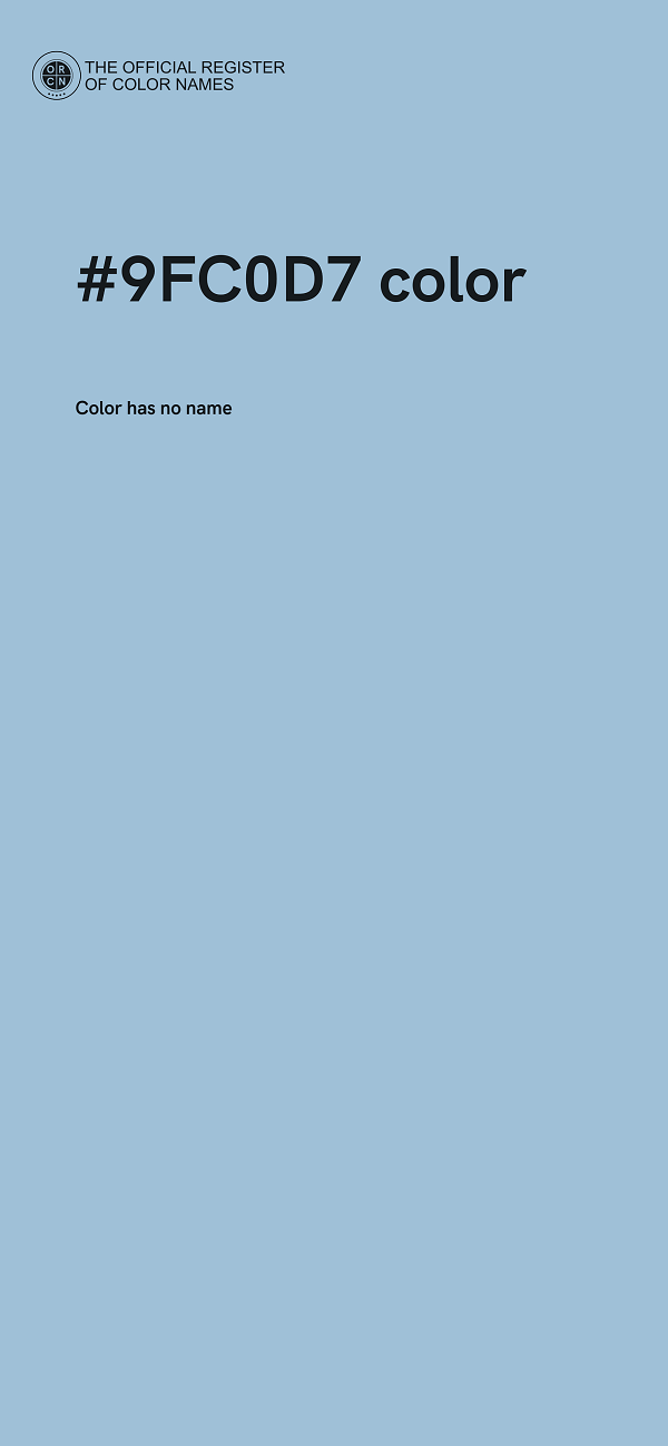 #9FC0D7 color image