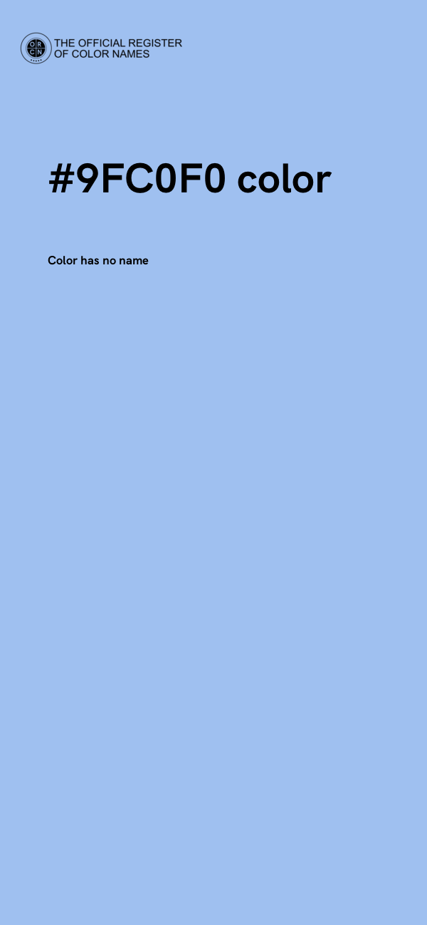 #9FC0F0 color image
