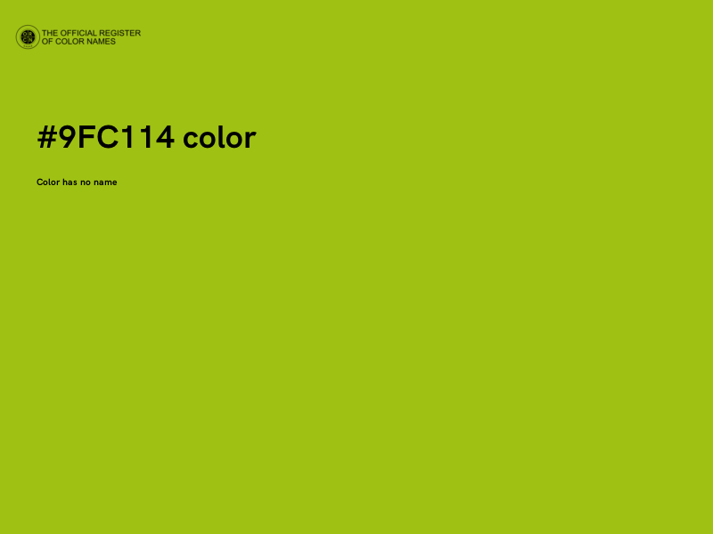 #9FC114 color image