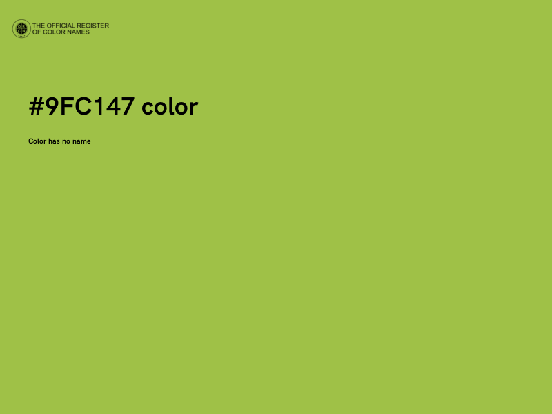 #9FC147 color image