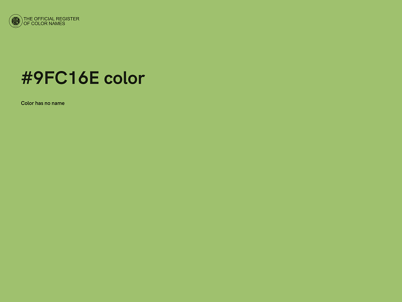 #9FC16E color image