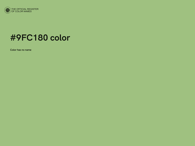 #9FC180 color image