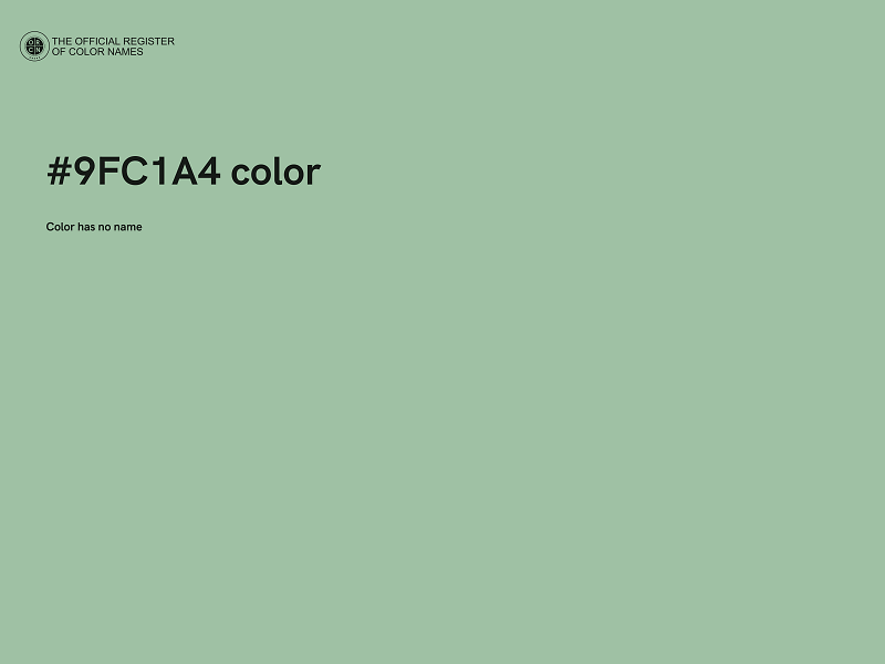 #9FC1A4 color image