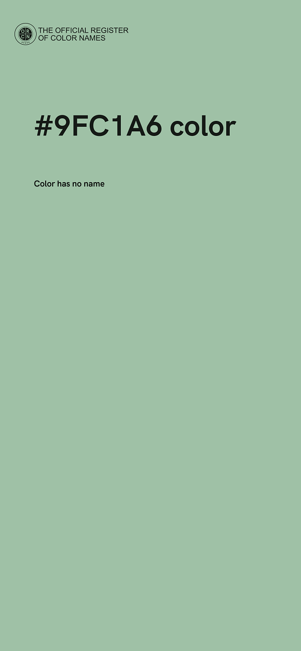 #9FC1A6 color image