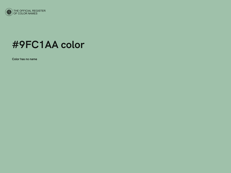 #9FC1AA color image