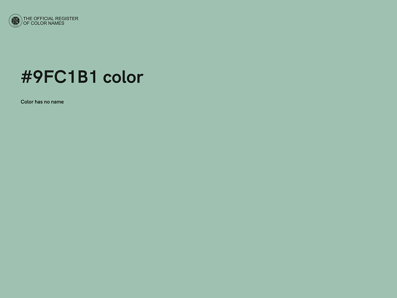 #9FC1B1 color image