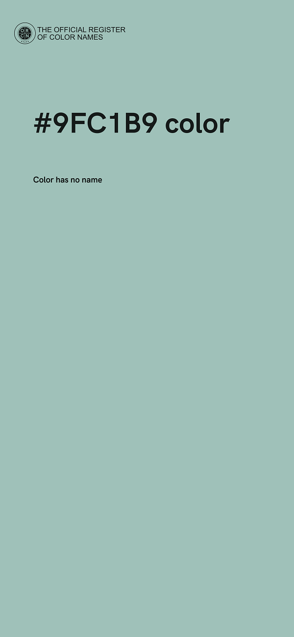 #9FC1B9 color image