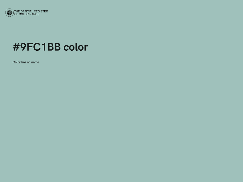 #9FC1BB color image
