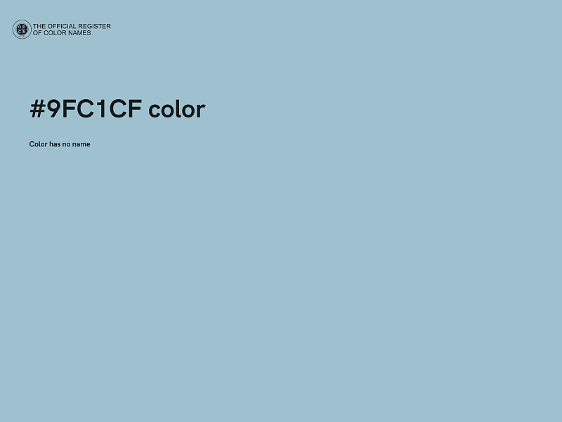 #9FC1CF color image