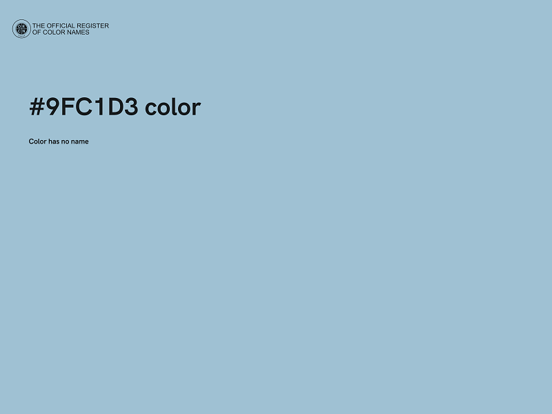 #9FC1D3 color image