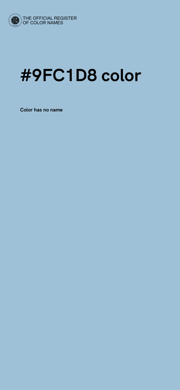 #9FC1D8 color image