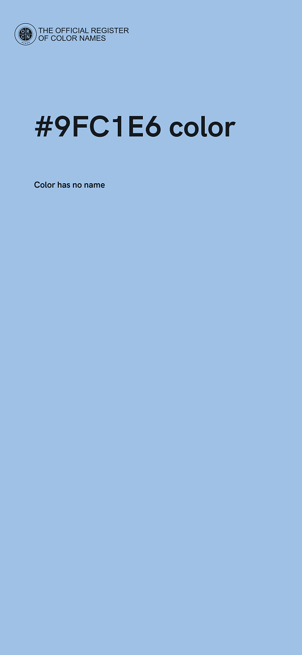 #9FC1E6 color image