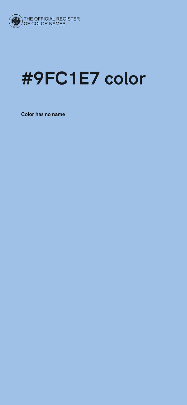 #9FC1E7 color image