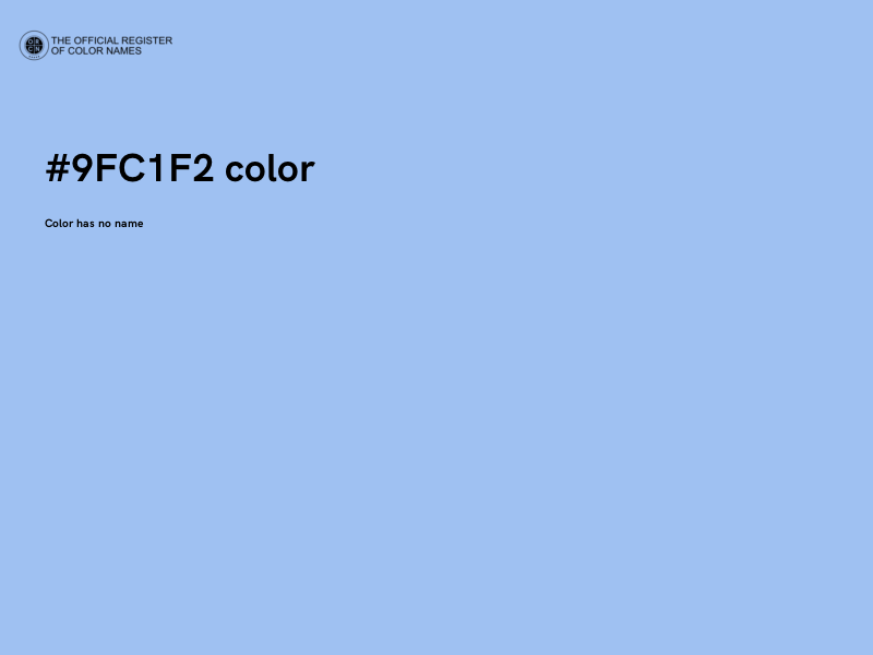 #9FC1F2 color image