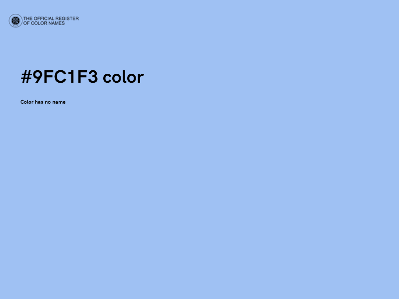 #9FC1F3 color image