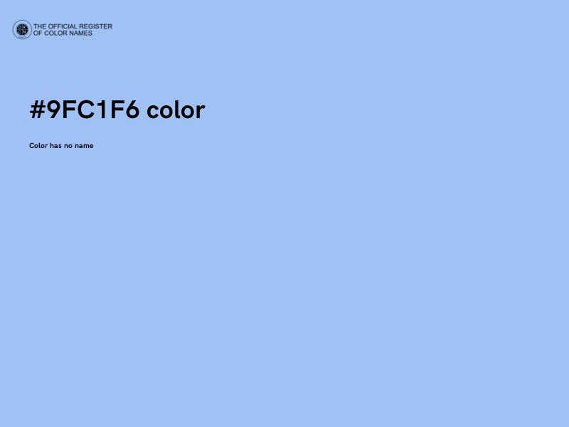 #9FC1F6 color image