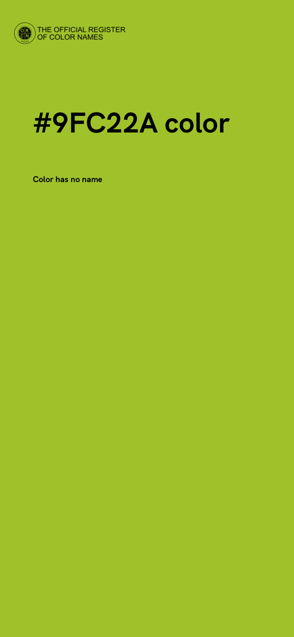 #9FC22A color image