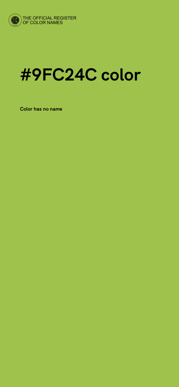 #9FC24C color image