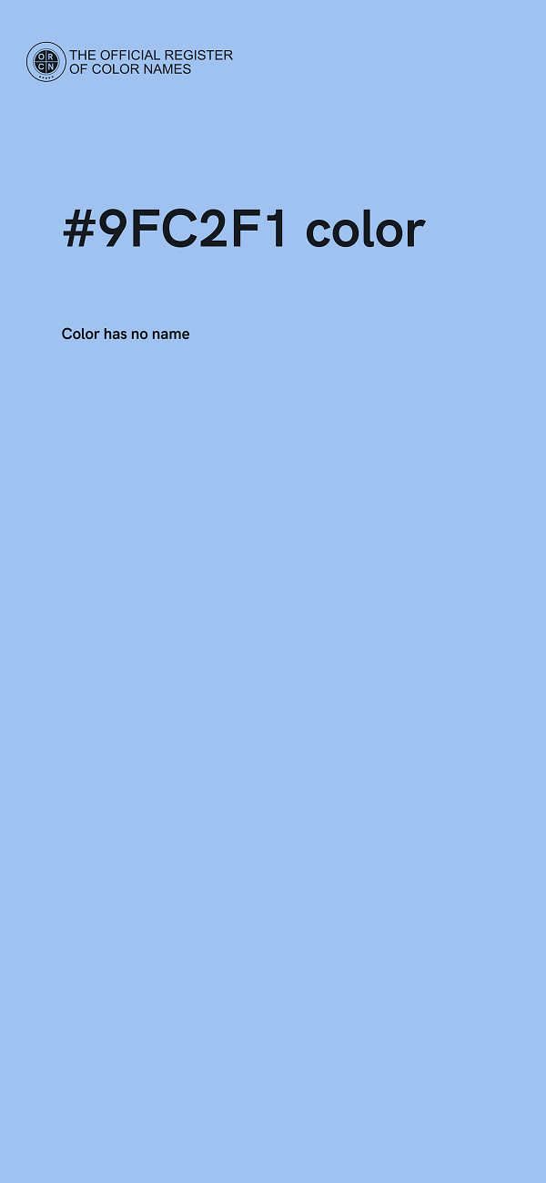 #9FC2F1 color image