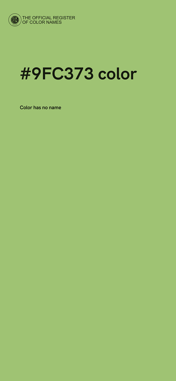 #9FC373 color image