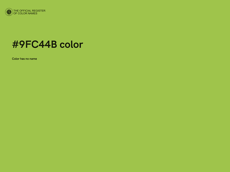 #9FC44B color image