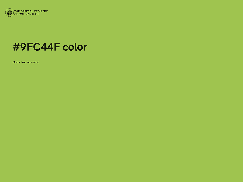 #9FC44F color image