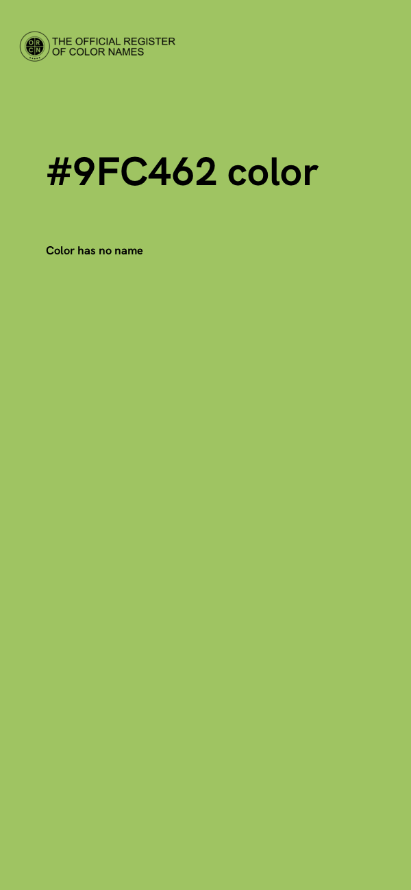 #9FC462 color image