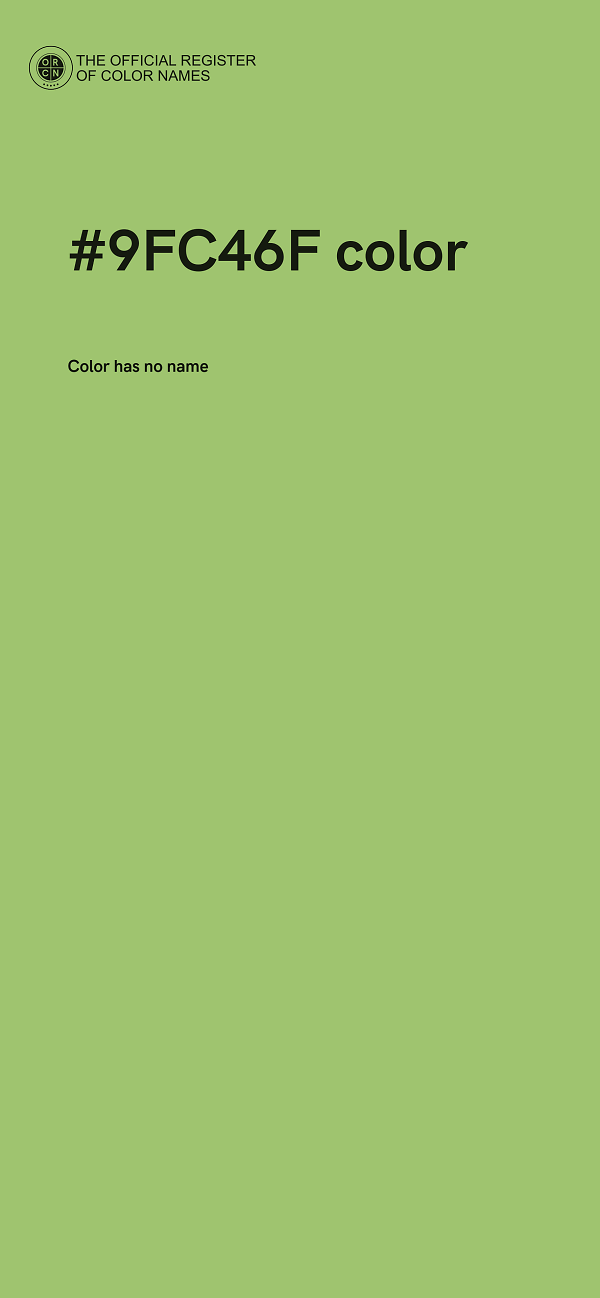 #9FC46F color image