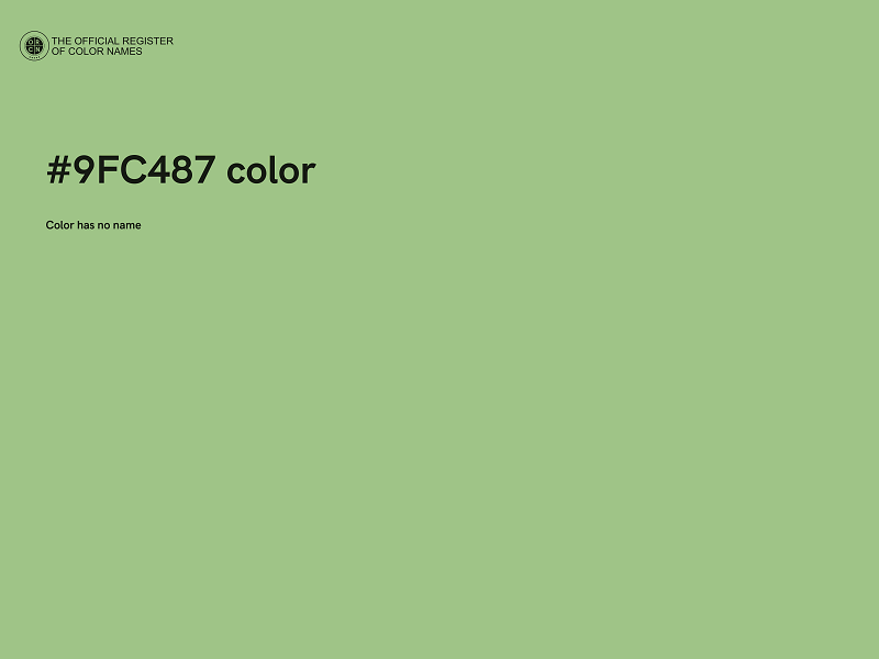 #9FC487 color image