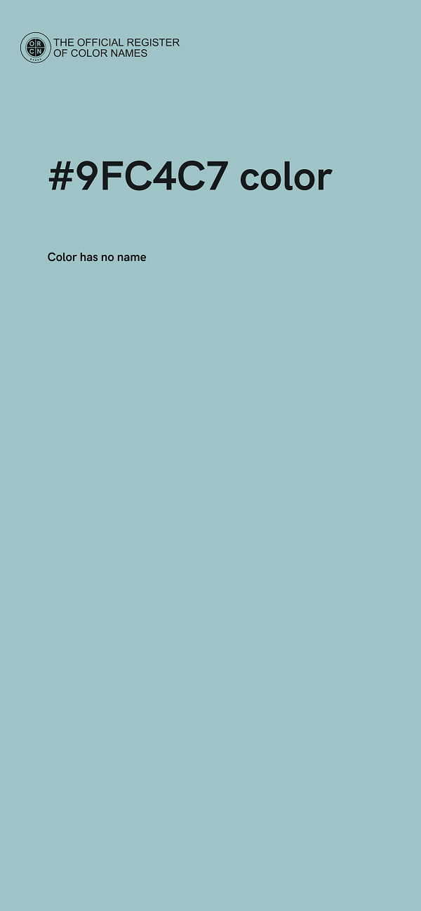 #9FC4C7 color image
