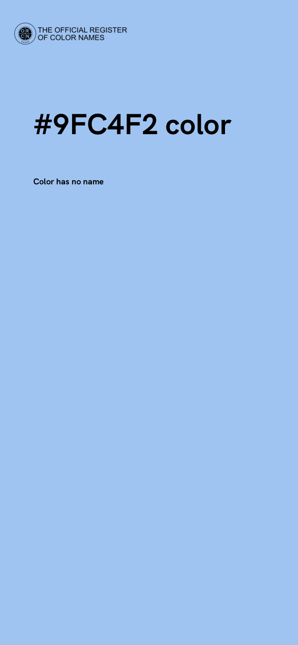 #9FC4F2 color image