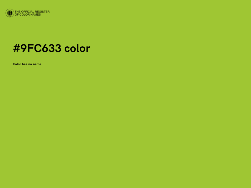 #9FC633 color image