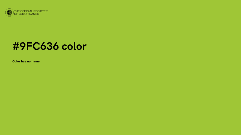 #9FC636 color image