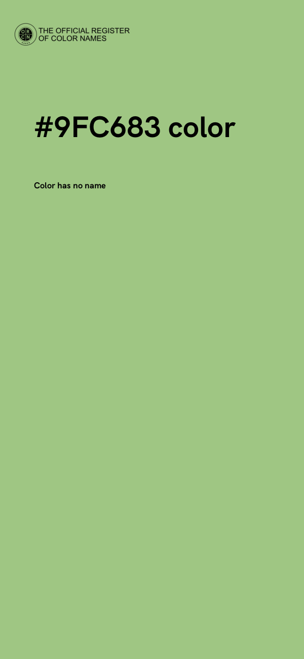 #9FC683 color image