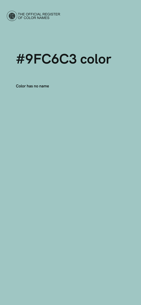 #9FC6C3 color image