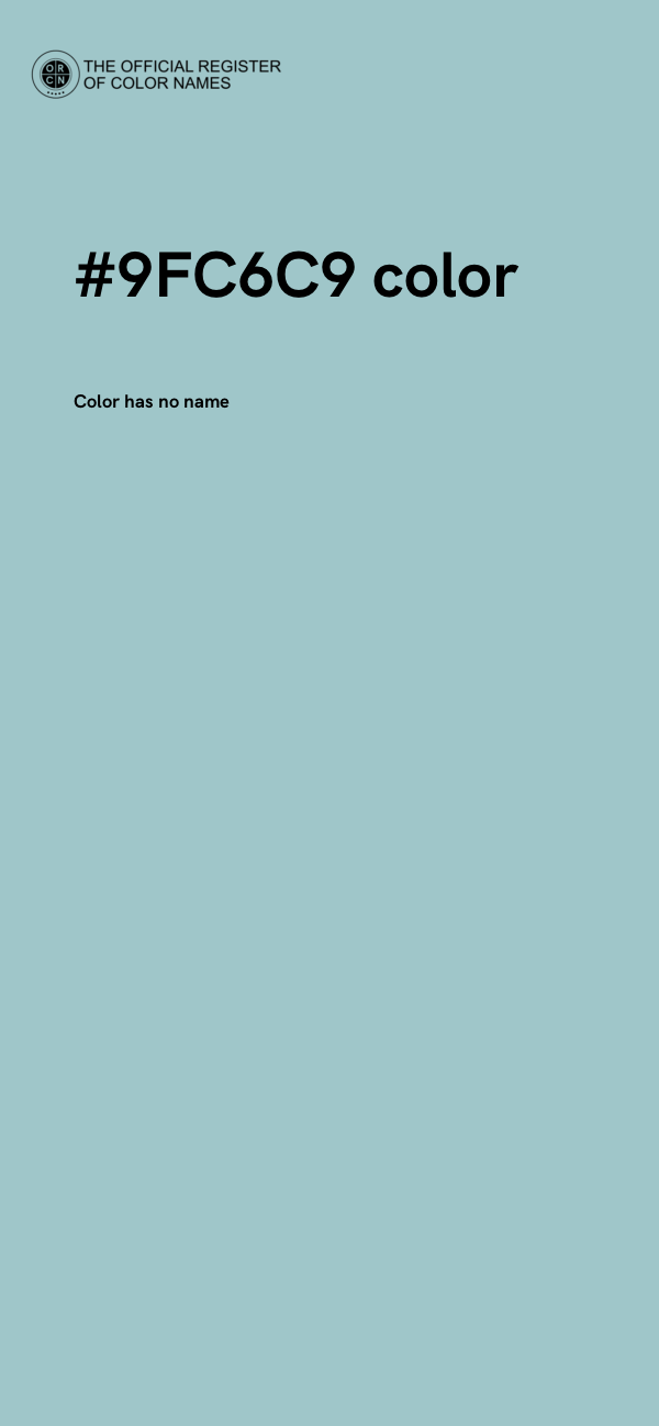 #9FC6C9 color image