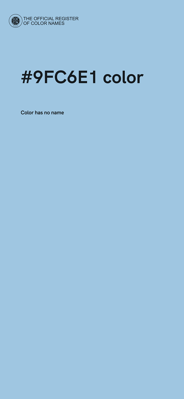 #9FC6E1 color image