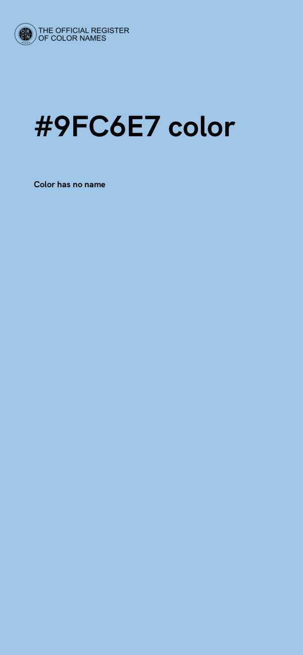 #9FC6E7 color image