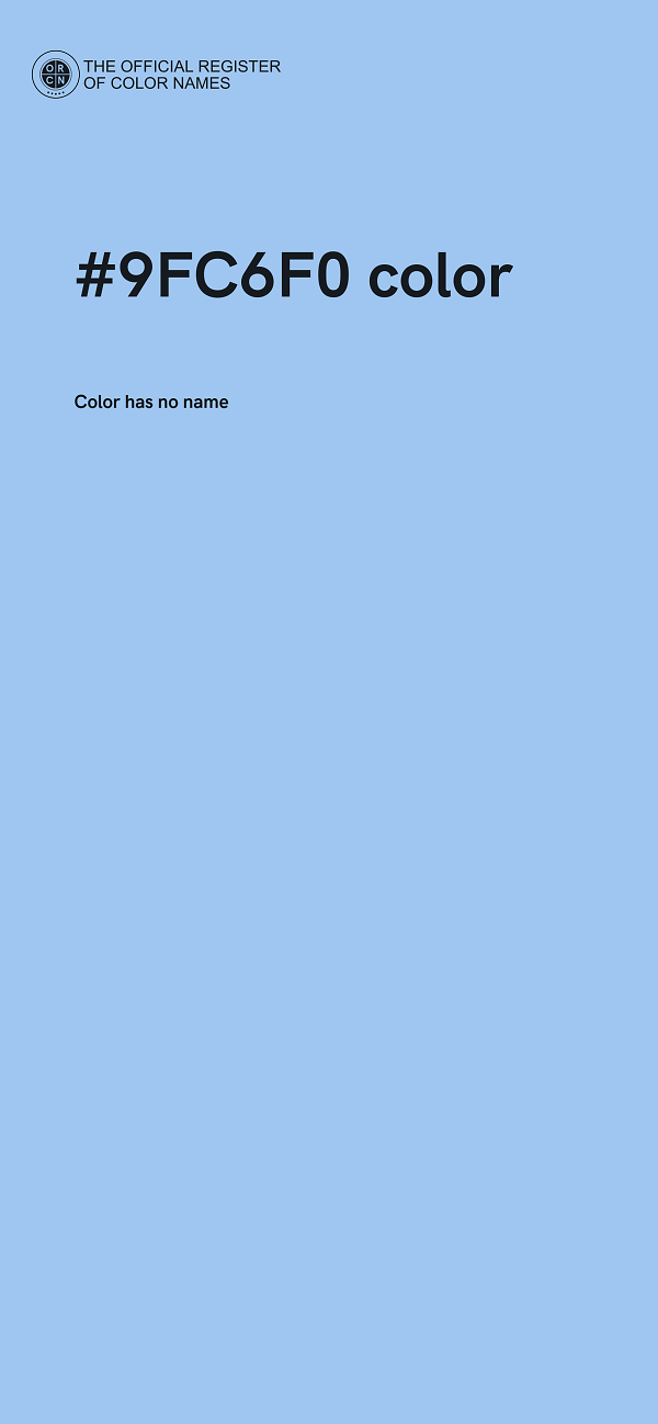 #9FC6F0 color image
