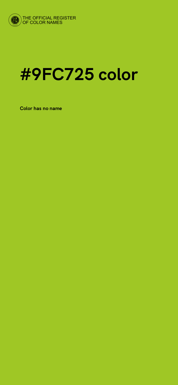 #9FC725 color image